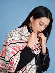 CHANEL 26S SCARF 135 IN CASHMERE AND SILK 309894
