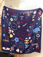 CHANEL 26S SCARF 135 IN CASHMERE AND SILK 309914