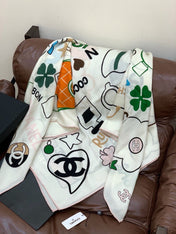 CHANEL 26S SCARF 135 IN CASHMERE AND SILK 309915