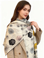 CHANEL 26S SCARF 140 IN SILK AND CASHMERE 313317