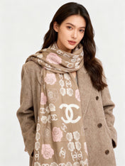 CHANEL 26S SCARF 140 IN SILK AND CASHMERE 313320