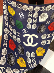 CHANEL 26S SCARF 140 IN SILK AND CASHMERE 313321