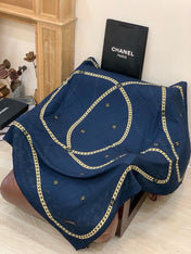CHANEL 26S SCARF 135 IN SILK AND CASHMERE 313343