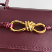 BOTTEGA VENETA 25S MEDIUM CIAO CIAO BAG 26 IN BURGUNDY CALFSKIN