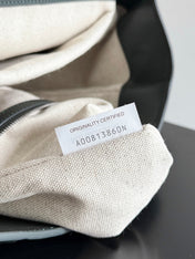 BOTTEGA VENETA 25S BACK TO SCHOOL BACKPACK 39 IN MUTED TEAL GRAY CALFSKIN