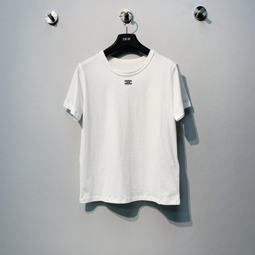 CELINE 26S EMBROIDERED T-SHIRT 181