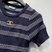 CHANEL 26S KNIT SHORT SLEEVE T-SHIRT STYLE 1283