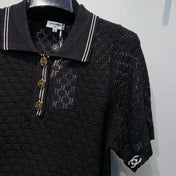 CHANEL 26S SHORT SLEEVE POLO TOP STYLE 1273