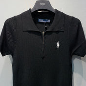 RALPH LAUREN 26S ZIP-UP KNIT POLO 393