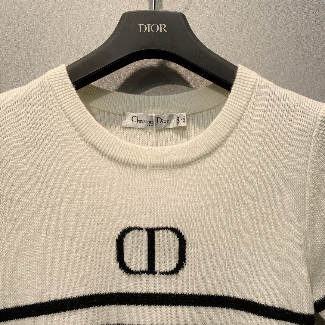 DIOR 26S SHORT-SLEEVE KNIT TOP 1363