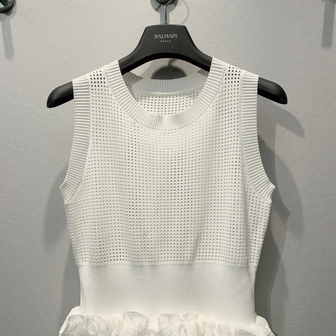 ZIMMERMANN 26S SLEEVELESS RUFFLE MINI DRESS 290