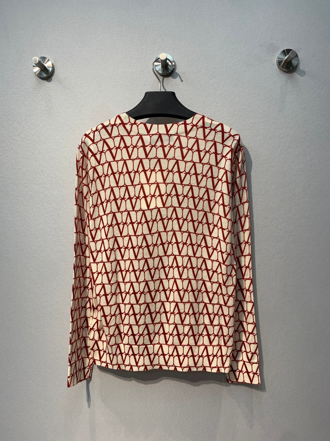 VALENTINO 26S LONG-SLEEVE CREW NECK KNIT TOP 326