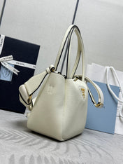 PRADA 25S SMALL BAG 23 IN IVORY CALFSKIN GOLD HARDWARE