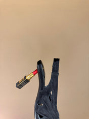 BALMAIN 26S SLINGBACK HEELS 100 MM IN BLACK SUEDE