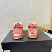 CHANEL 26S LOW-TOP SNEAKERS IN LIGHT CORAL PINK CALFSKIN