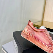 CHANEL 26S LOW-TOP SNEAKERS IN LIGHT CORAL PINK CALFSKIN