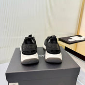CHANEL 26S PLATFORM SNEAKERS IN BLACK SUEDE WITH CC LOGO