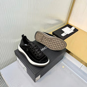 CHANEL 26S PLATFORM SNEAKERS IN BLACK SUEDE WITH CC LOGO