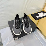 CHANEL 26S PLATFORM SNEAKERS IN GREY SUEDE WITH CC LOGO