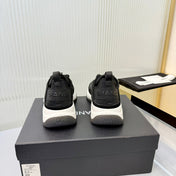 CHANEL 26S PLATFORM SNEAKERS IN BLACK CALFSKIN WITH CC LOGO
