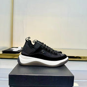 CHANEL 26S PLATFORM SNEAKERS IN BLACK CALFSKIN WITH CC LOGO