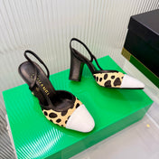CHANEL 26S HIGH-HEEL SLINGBACKS 70 MM IN WHITE PATENT CALFSKIN WITH CREAM WHITE PONY HAIR