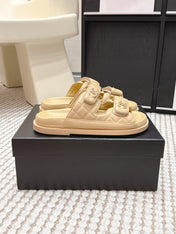 CHANEL 26S SANDALS IN LIGHT SAND BEIGE CALFSKIN