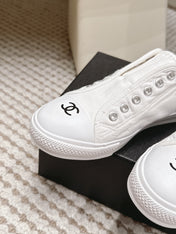 CHANEL 26S SNEAKERS IN WHITE CANVAS