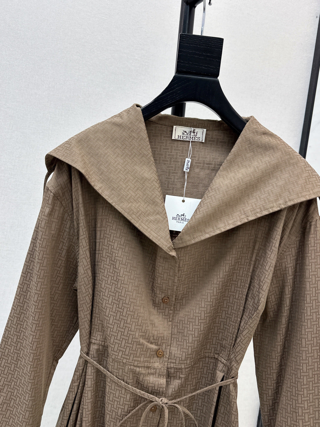 HERMES 26S LONG COAT DRESS 518