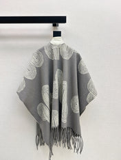 HERMES 25S JACQUARD CAPE COAT 320