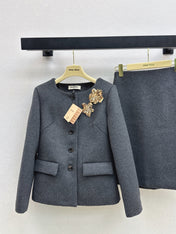 MIUMIU JACKET AND SKIRT SET STYLE 621