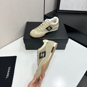CHANEL 26S SNEAKERS IN BEIGE CALFSKIN AND MESH