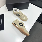 CHANEL 26S SNEAKERS IN BEIGE CALFSKIN AND MESH