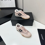 CHANEL 26S SNEAKERS IN LIGHT PINK CALFSKIN AND MESH
