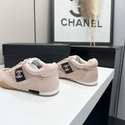 CHANEL 26S SNEAKERS IN LIGHT PINK CALFSKIN AND MESH