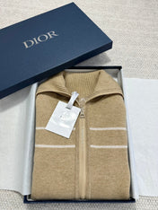 DIOR 26S REVERSIBLE CASHMERE NOTCHED-COLLAR JACKET 976