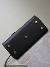 YSL 25S SAC DE JOUR 22 IN BLACK SUPPLE GRAINED CALFSKIN GOLD HARDWRE