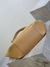 YSL 25S LE 5 À 7 BEA 50 IN DARK CARAMEL CALFSKIN GOLD HARDWRE