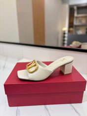 VALENTINO 26S HIGH-HEEL SANDALS 60 MM IN WHITE CALFSKIN WITH GOLD HARDWARE