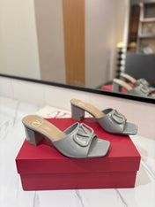 VALENTINO 26S HIGH-HEEL SANDALS 60 MM IN GREY PATENT CALFSKIN