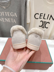 LP 25S SUMMER CHARMS WALK LOAFERS IN LIGHT GRAY SUEDE AND FLEECE