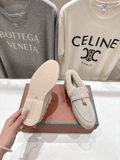 LP 25S SUMMER CHARMS WALK LOAFERS IN LIGHT GRAY SUEDE AND FLEECE