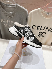DIOR CHRONO SNEAKER 25S IN BLACK LAMBSKIN AND MESH FABRIC STYLE 4