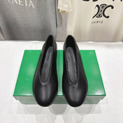 BOTTEGA VENETA 26S BALLET FLATS IN BLACK LAMBSKIN