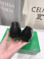 BOTTEGA VENETA 26S BALLET FLATS IN BLACK LAMBSKIN