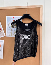 CELINE 26S SEQUIN KNIT TANK TOP 142