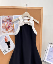 VALENTINO 26S BOW-DETAIL SLEEVELESS MINI DRESS 366