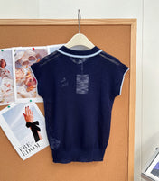 VALENTINO 26S SHORT-SLEEVE KNIT POLO SHIRT 356
