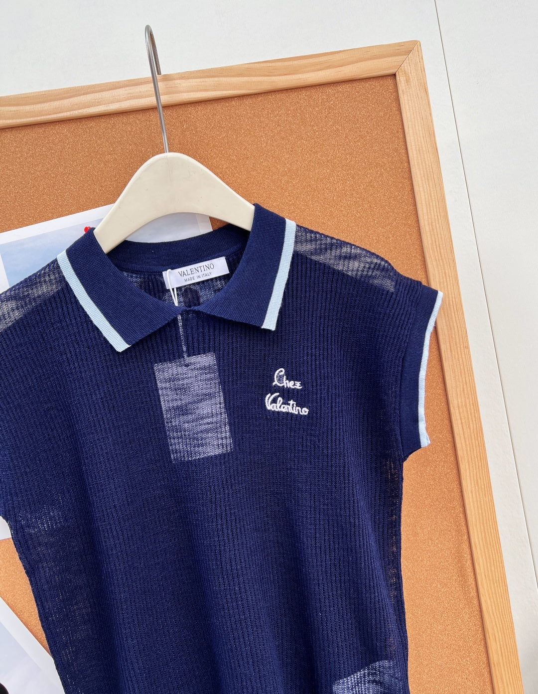 VALENTINO 26S SHORT-SLEEVE KNIT POLO SHIRT 356