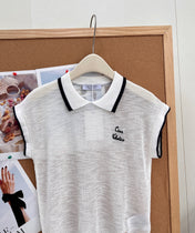 VALENTINO 26S SHORT-SLEEVE KNIT POLO SHIRT 355